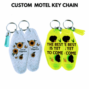 Personalized Custom Name Retro Motel Keychain, Acrylic, Bridesmaid Gift, Gift for Travel, Backpack Tag, Key Tag, Custom, Corporate Gift.