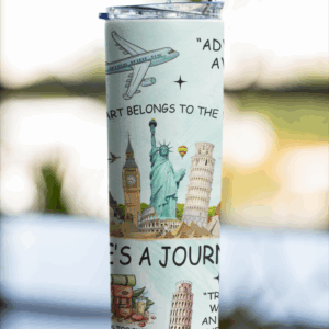 Custom Travel Tumbler– 20oz Insulated Tumbler with Lid & Straw | Sleek Stainless Steel Coffee Cup | Customizable Gift for Her, Bride, or Boss